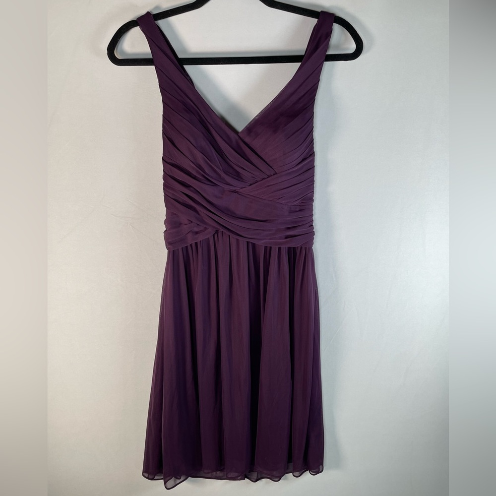 David’s Bridal Short Dark Purple Dress